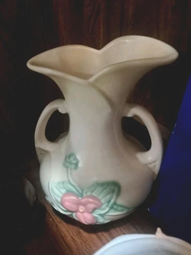 Hull. Floral Ceramic Vase with Impressed Backstamp. Mint condition.