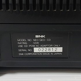 NEO GEO CD Front Loading Japanese Console SNK #022812 with 2 controllers 1 game