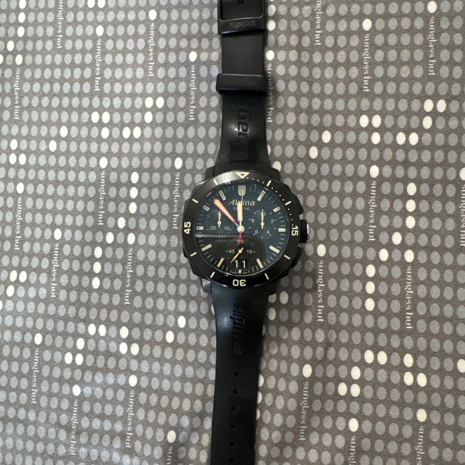 ALPINA Sea Strong Diver Cronógrafo AL-372LBBG4FBV6 Hombre Cuarzo Negro W44mm Foto 3 de 4