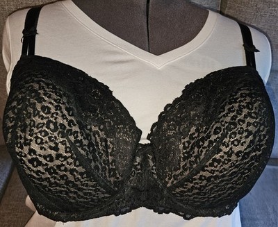 Torrid Women's Black Lace Sexy Bra 46DD Lightly Lined Underwire new without tags