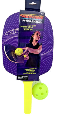 Aerobie Pickleball Set 2 Paddles Regulation Size 1 Ball  Maximum Fun Brand New