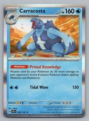 Carracosta 038/142 Holo Rare Stellar Crown