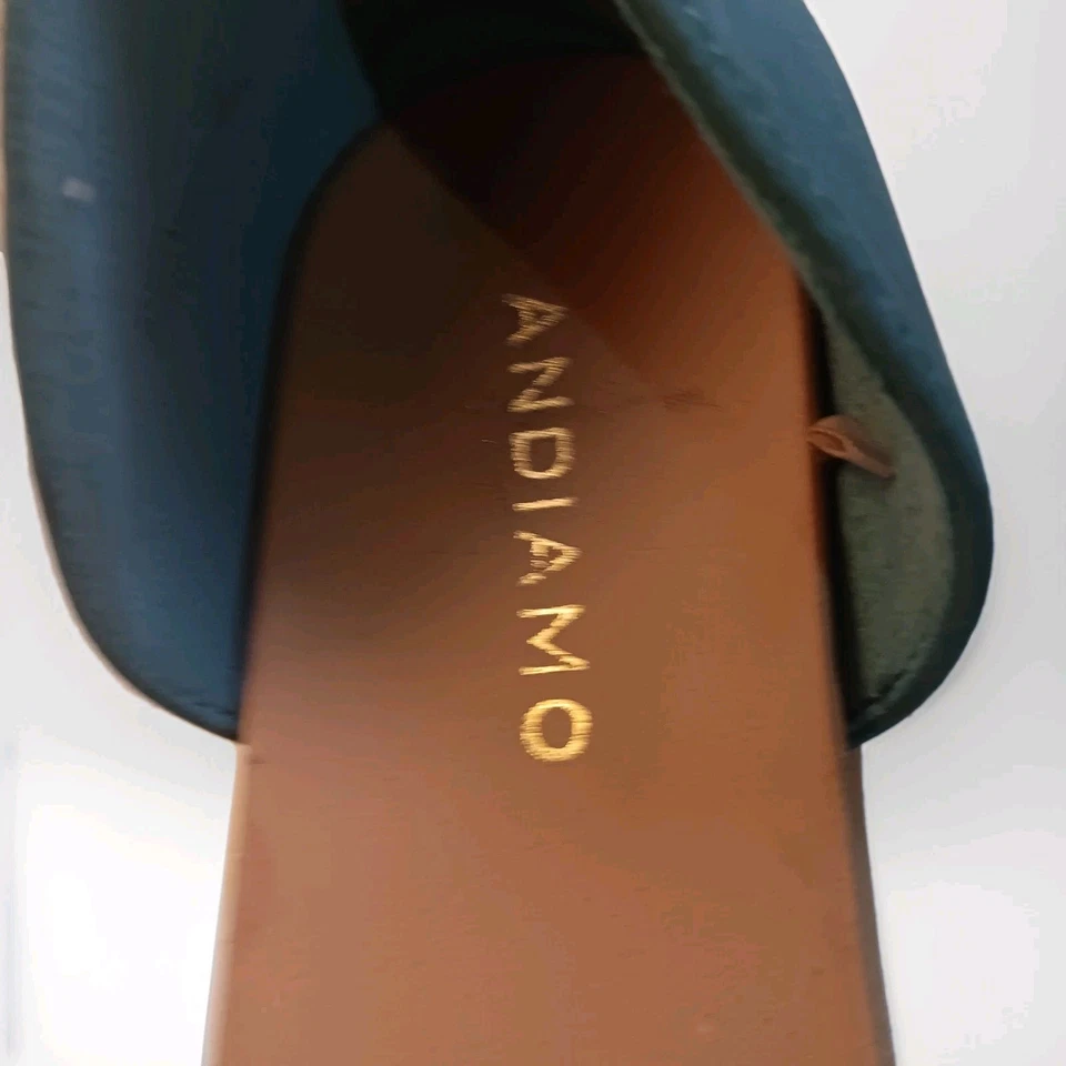 Sandalia plana sin cordones Andiamo D'Orsay punta abierta para mujer 9M verde oliva perforada Foto 4 de 4