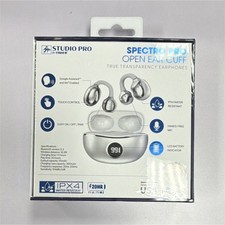 Studio Pro Spectro Pro Open Ear Bluetooth IPX4 Ear-cuff Earbuds White Silver