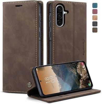 KZB Handyhülle Für Samsung Galaxy A56 5G Hülle Premium Leder Klappbar Tasche Fli