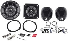 Kicker PS4 40PS24 4" Motorcycle/ATV Speakers 2 Ohm KMMTES Handlebar Enclosures