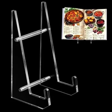 Acrylic Cookbook Stand for Kitchen Recipe Book Holder Transparent 