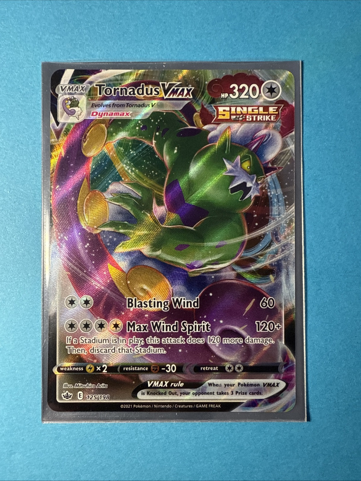 Tornadus VMAX 125/198 - SWSH: Chilling Reign Ultra Rare - Pokémon TCG (NM)