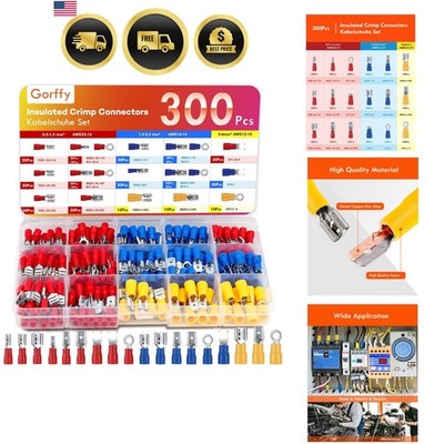 Wire Connectors Kit, Male and Female Spade Connectors, 17 Types Electrical Co...