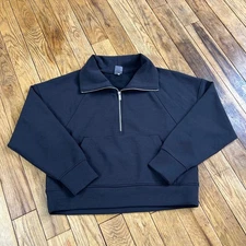 Calia By Carrie Underwood Quarter Zip Sweatshirt Black Size S WAX34605