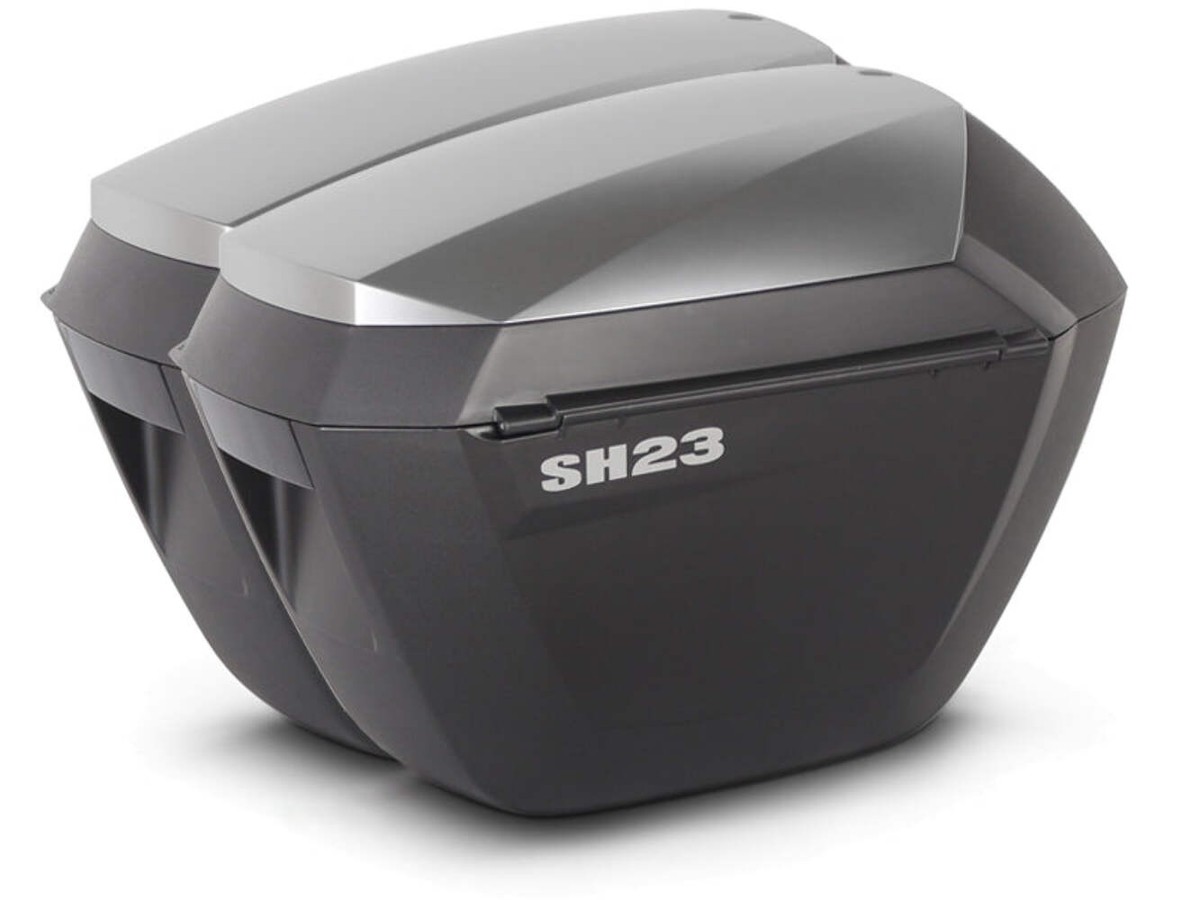 SHAD SH23 Motorcycle Panniers Alu 23L Pair Waterproof Hard Case