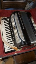 Weltmeister Piano Accordion Black and White with Case Musical Instrument