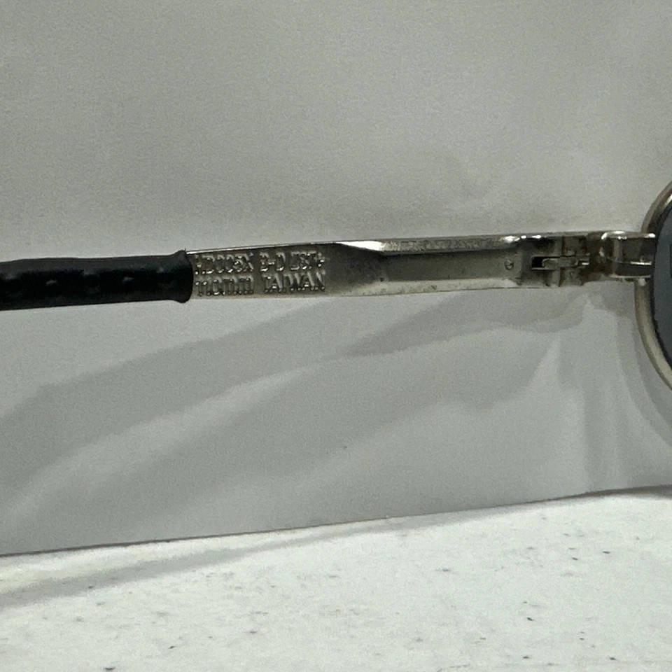 Gafas de sol envolventes rectangulares de metal plateado vintage Harley Davidson HD005X B-D Foto 4 de 4