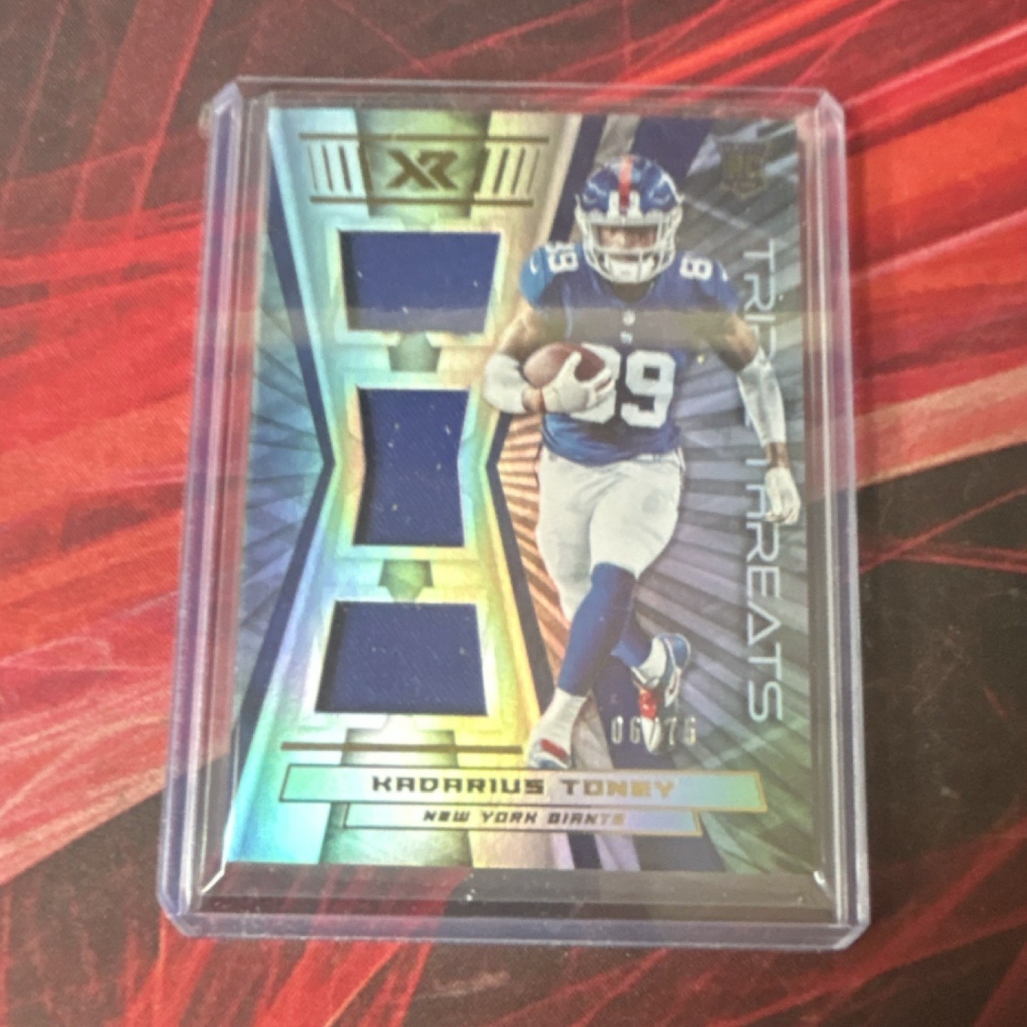 Kadarius Toney Panini XR Rookie Triple Threats Materials #RTTKTO Base