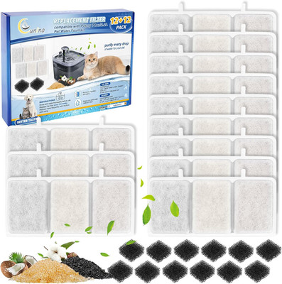 24PCS Cat Fountain Filters - Compatible with Petory, 74oz/2.2L Automatic Replace