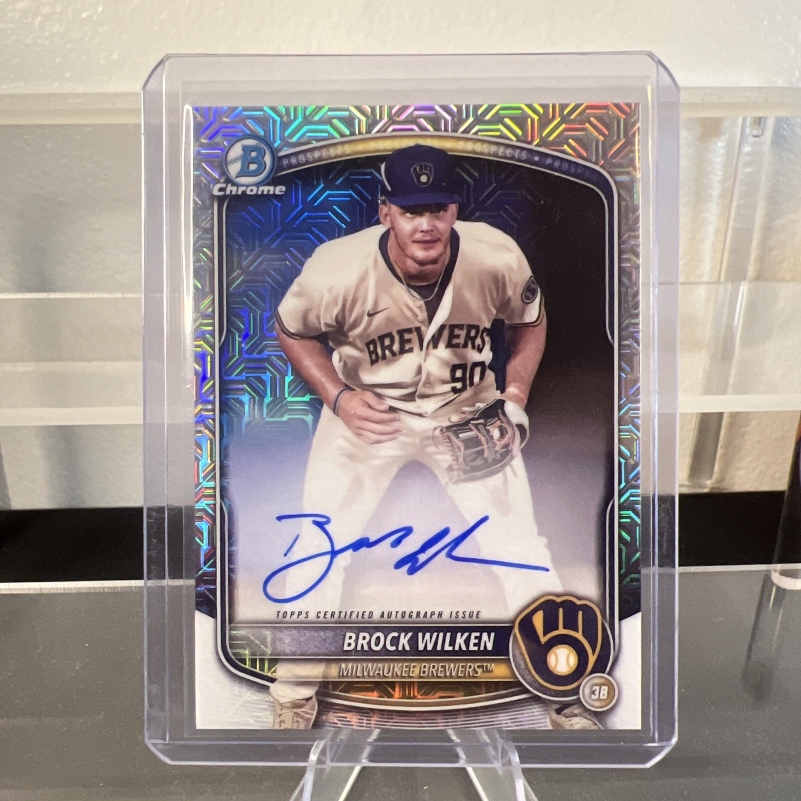 2025 Bowman Brock Wilken Chrome Mojo AUTO Mega Box Mojo Refractor #BMA-BW
