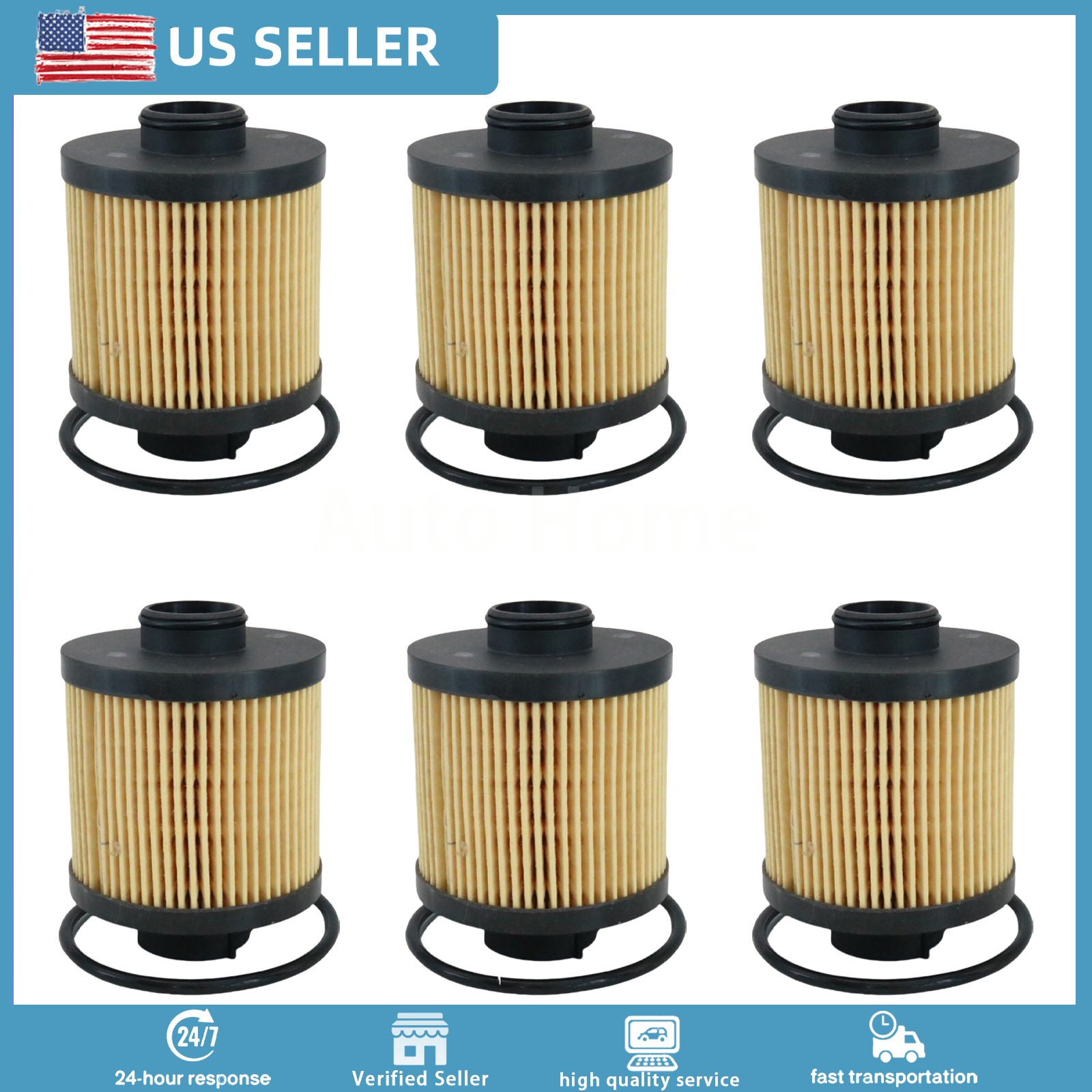 6Pcs Oil Filter Fits Lamborghini Gallardo 2004-2008 07L115561C USA