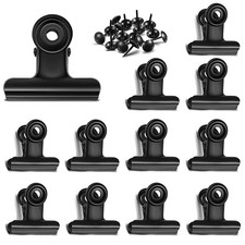 Bulldog Black Metal Binder Clips with Strong Spring - Small, 38 mm, Seal Clam...
