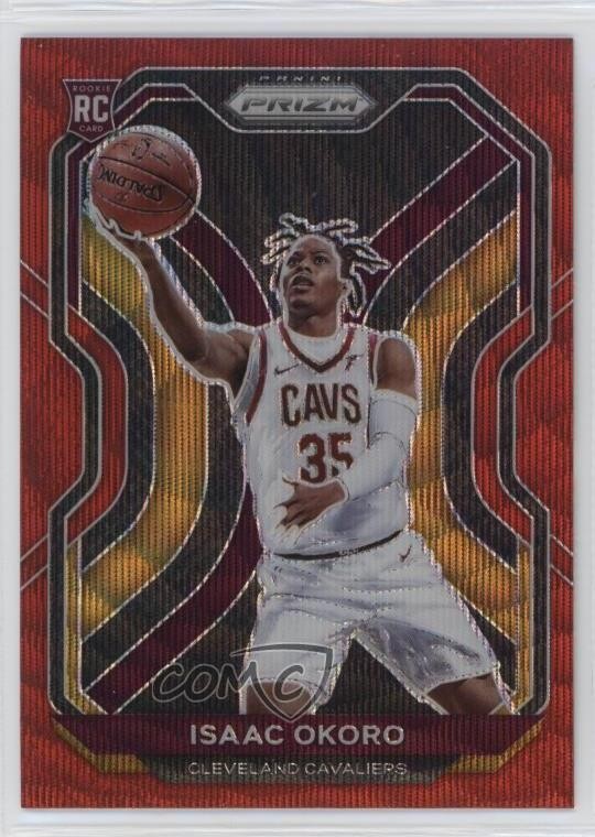 2020-21 Panini Prizm Ruby Wave Prizm Isaac Okoro #298 11qz