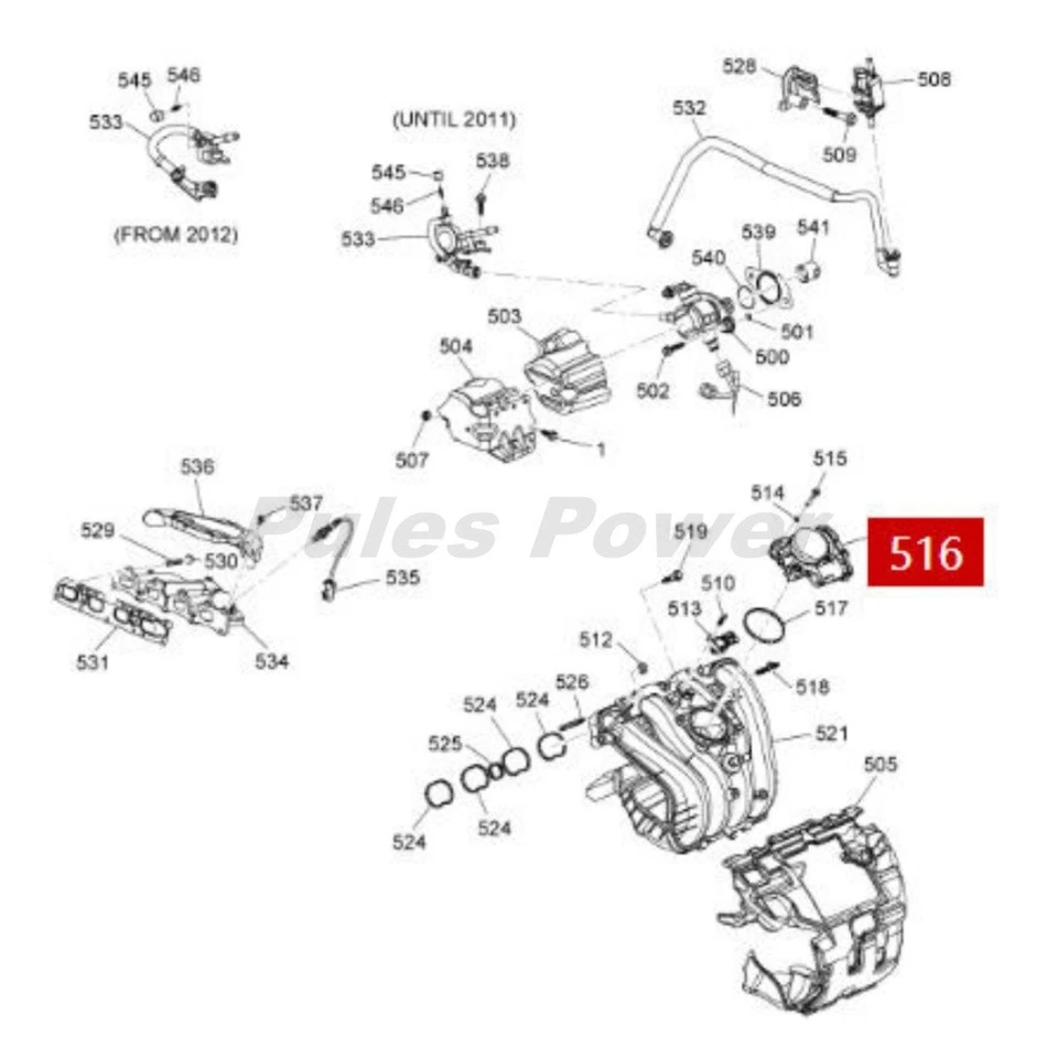12694871 Cuerpo del acelerador Hitachi OEM para Saturn Sky 2008-2010 Vue 2008-09 Aura 2.4 Foto 4 de 4