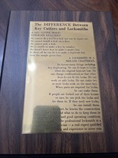 Locksmith Plaque Brass