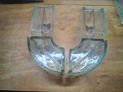 2 corner and 2 square glass blocks-5.75 inches