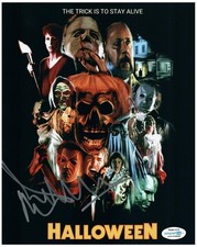 Malcolm McDowell Signed 8x10 Halloween Promo Photo ACOA Witness ITP