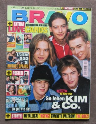 BRAVO Nr. 13 - 25.03. 1999 - Britney Spears,The Boyz, Matallica, Fantastischen 4