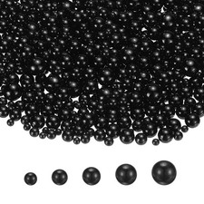1000 Pcs No Hole Pearls, Mini Round Faux Pearl, Black