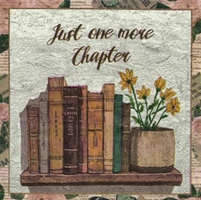 (2) Two Paper Lunch Napkins for Decoupage/Mixed Media - Just One More Chapter