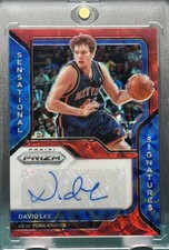 DAVID LEE AUTO RARE SCOPE RED REFRACTOR PRIZM SPORTS CARD KNICKS MINT