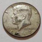 1967 Kennedy Half Dollar • 40% Silver • Circulated •     X114