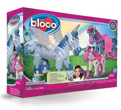 Bloco Toys Horses & Unicorns BPA FREE STEM Toy Foam Building Craft Sets