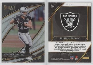 2019 Panini Select Field Level Silver Prizm Hunter Renfrow #287 Rookie RC