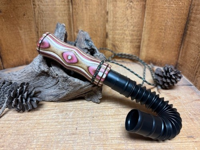 #ad 1 Adjustable Deer Grunt Call Laminated Cranberry Barrel Spray Finish No Lasering $25.99
