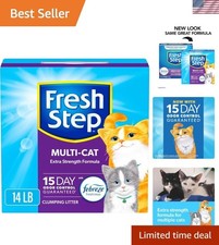 Clumping Cat Litter, Multi-Cat, Long Lasting Odor Control Kitty Litter with A...