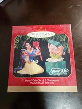 1997 Hallmark Keepsake Ornament Disney Snow White & Dopey Set of 2 Christmas