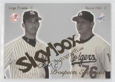 2004 Skybox Autographics Prospects Endorsed Koyie Hill Jorge Posada #8PE 0s2m