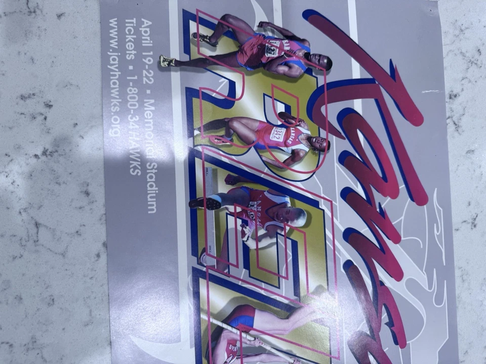 VTG 2000 Kansas Jayhawks KU Track & Field Relays Poster BH - Image 2 of 4