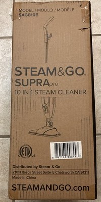 Steam & GO Supra Pro 10 in 1 Steam Cleaner New In Box Model SAG810B