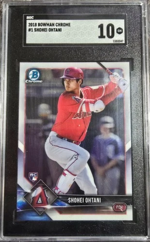 2018 Bowman Chrome Shohei Ohtani Rookie Card RC #1 SGC 10 Gem Mint! MVP!