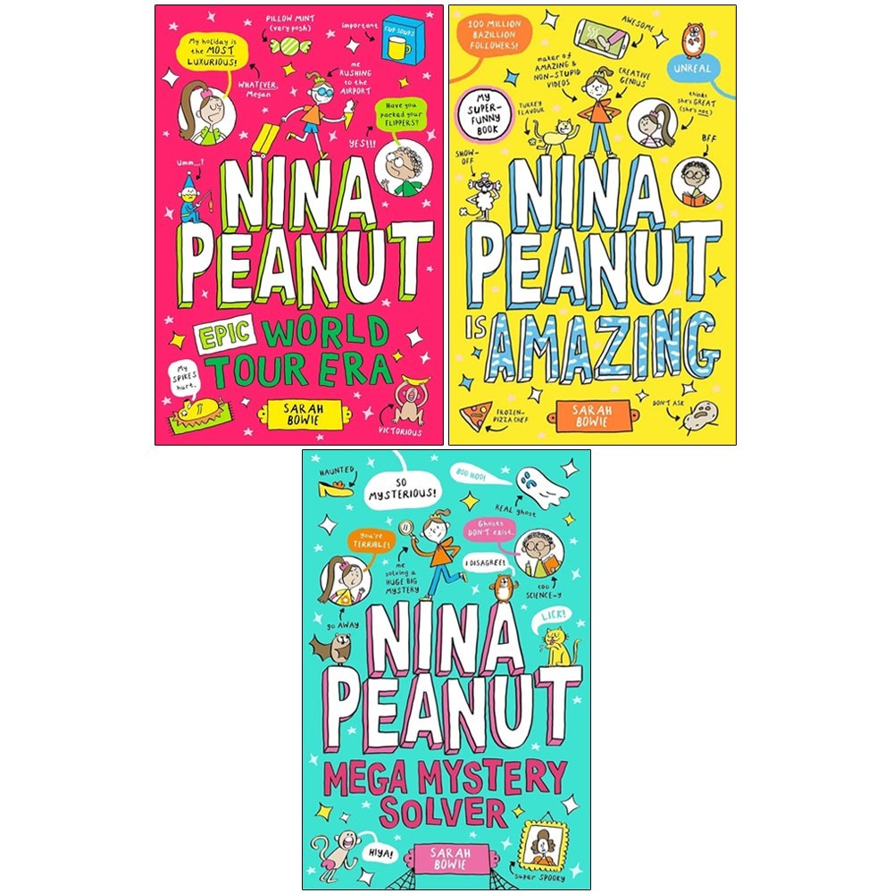 Nina Peanut Series 3 Books Collection Set By Sarah Bowie  Epic World Tour Era