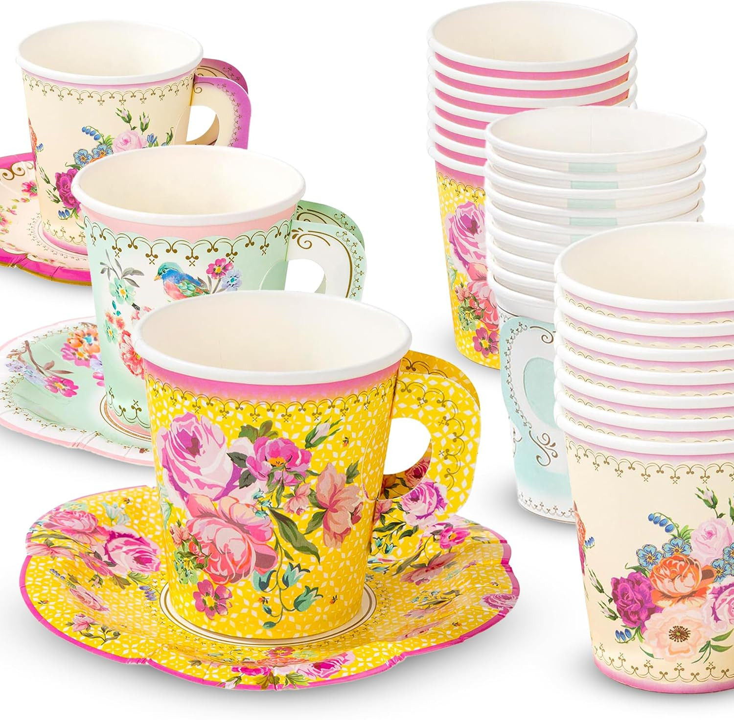 Cups & Saucer Set, Afternoon Tea Party