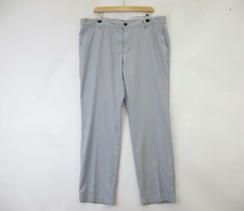 Adidas Climalite Mens Golf Trousers W38 x L32 Pale Grey Straight Leg Zip Front