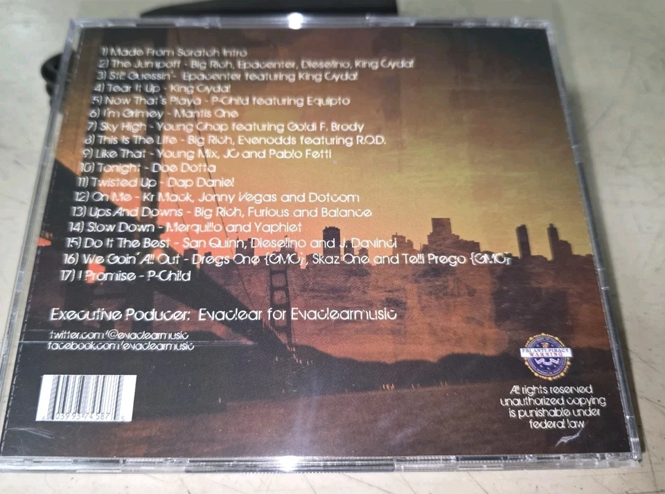 EVACLEAR presents MADE FROM SCRATCH COMPILATION RARE BAY G-FUNK RAP SAN QUINN - Image 3 of 3