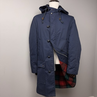 #ad VTG 70s Sears Outerwear Jacket Coat Men#x27;s Medium Tall Fur Hood Parka Snorkel $69.99