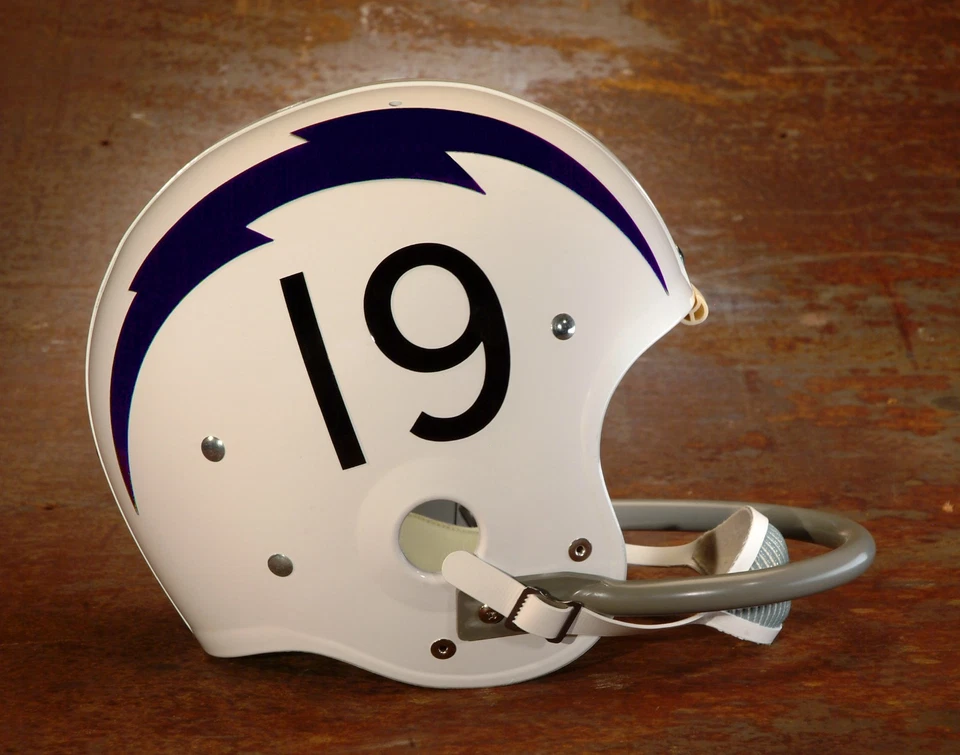 Casco de fútbol americano vintage estilo NFL San Diego Chargers - Lance Alworth 1966 Foto 2 de 2