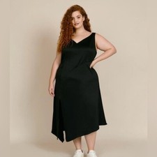 Size 24 Women's Plus Size HONORE Nia Dress - Black Sleeveless, Loose