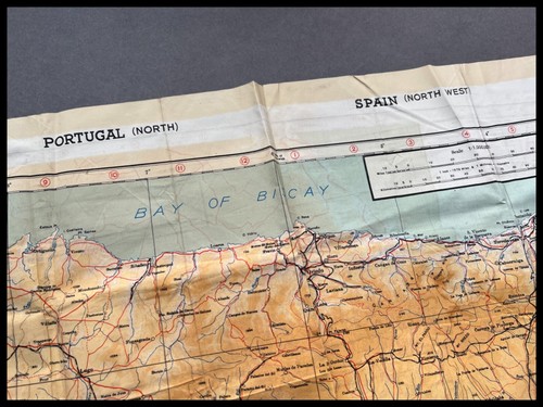 WWII Royal Air Force Pilots Silk Escape Evasion Map Europe - Picture 6 of 9