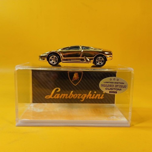 Hot Wheels LAMBORGHINI MURCIELAGO Gold CHROME (WANGSTAR CUSTOM) REAL RIDERS - Picture 8 of 15